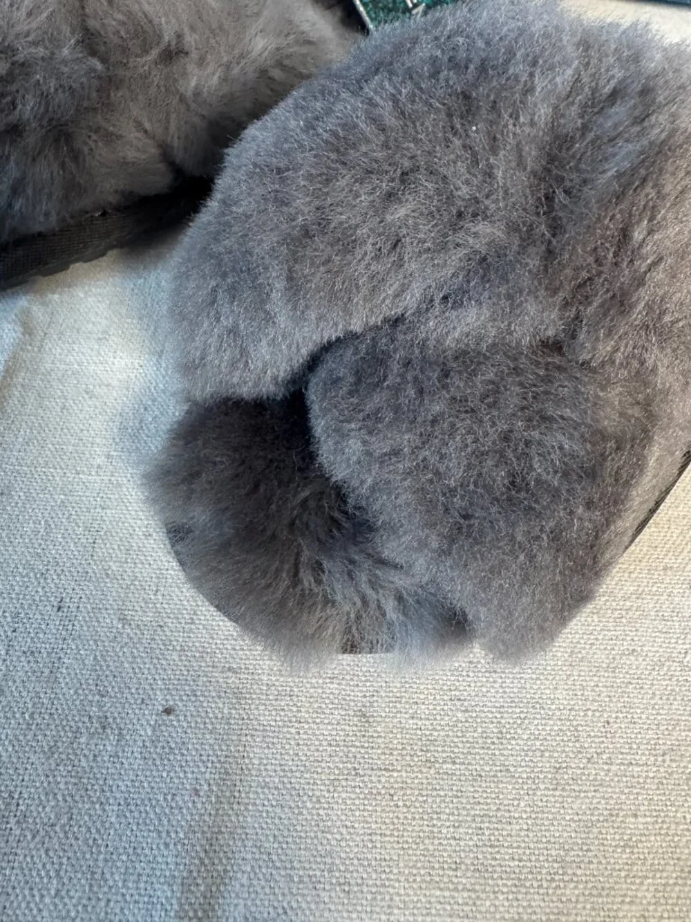 Kids 2 EMU Australia Mayberry Slippers Charcoal Gray Sheepskin K2 T12176 Fuzzy